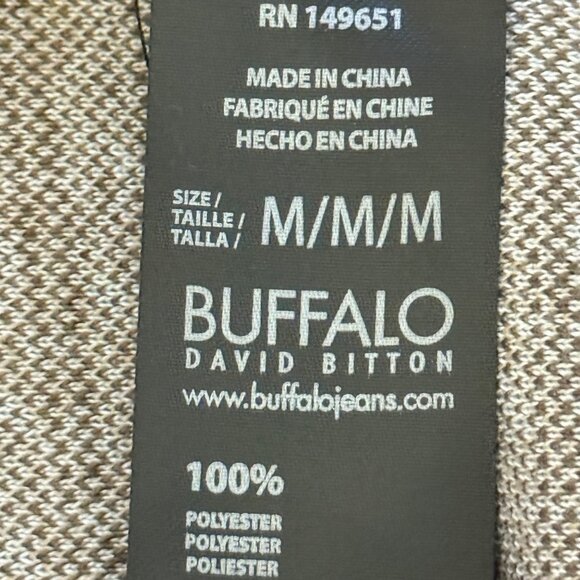 NWT Buffalo David Bitton Mens Wrenley Short Sleeve Light Brown Knit Shirt Size M - Picture 8 of 10
